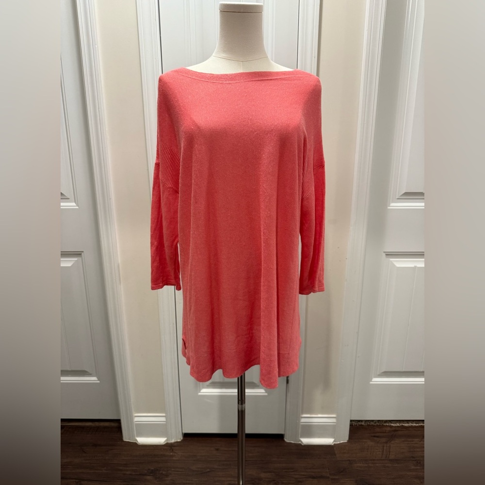 Premise Coral Women's Linen Blend Blouse